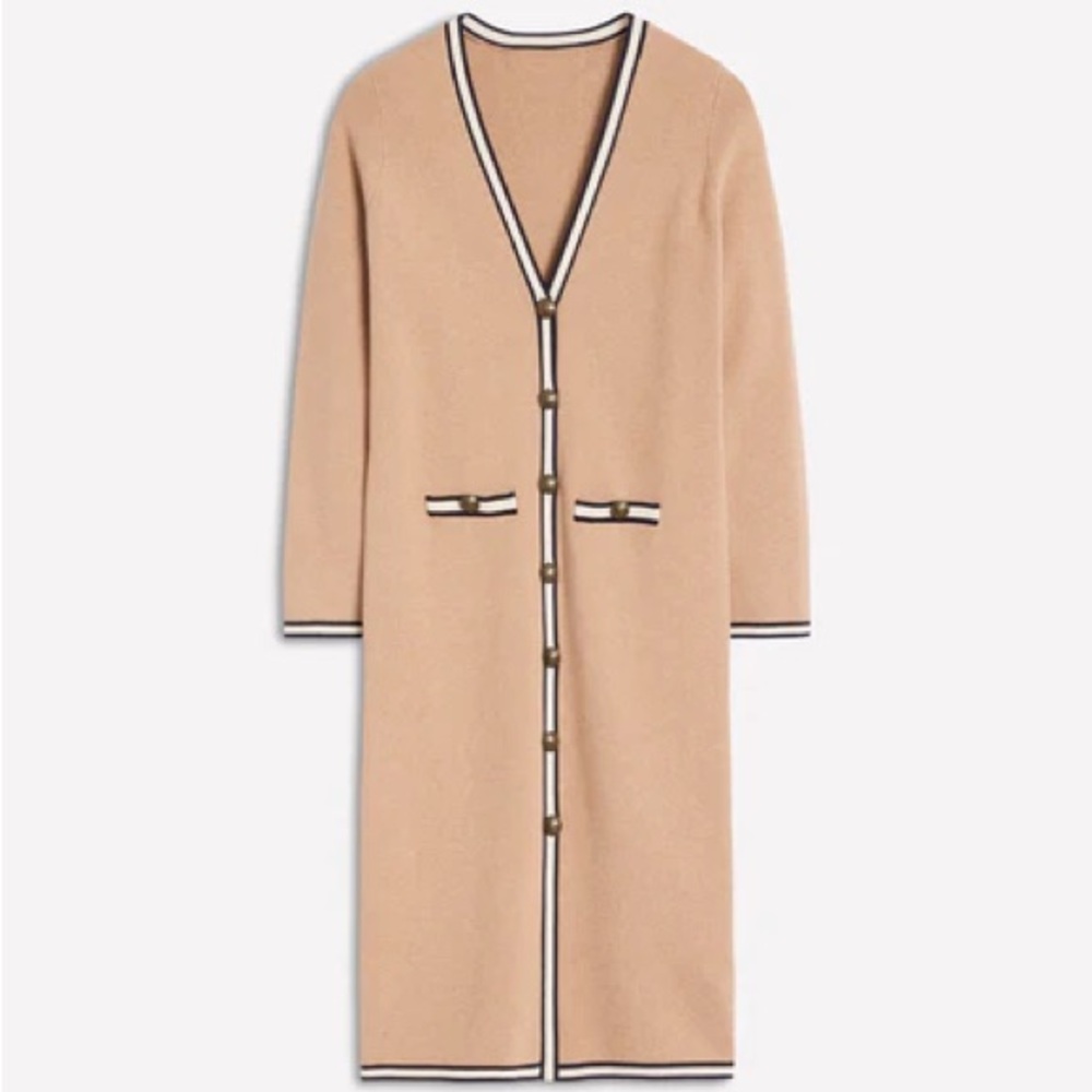 Boden Holly Longline Cardigan in Camel - Sz 6